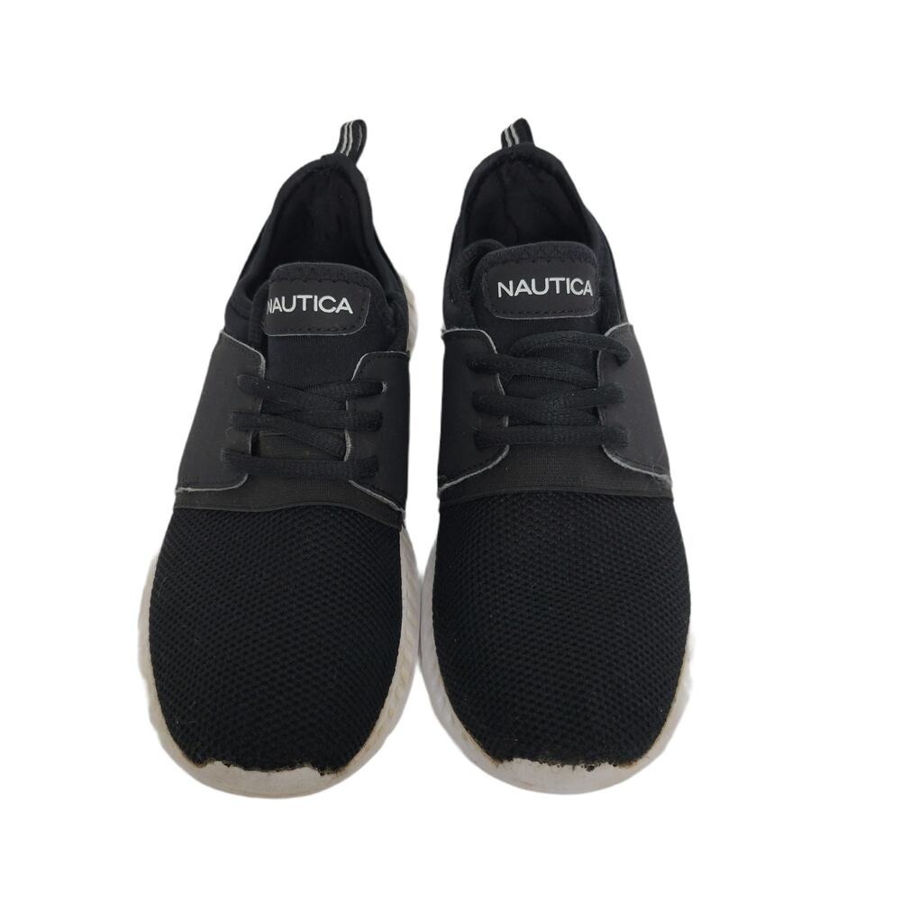 Nautica Kids Black Mesh Lace Up Athletic Sneakers Youth Size 4 - Picture 4 of 6